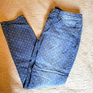 Woman's Christopher and banks polka-dot jeans